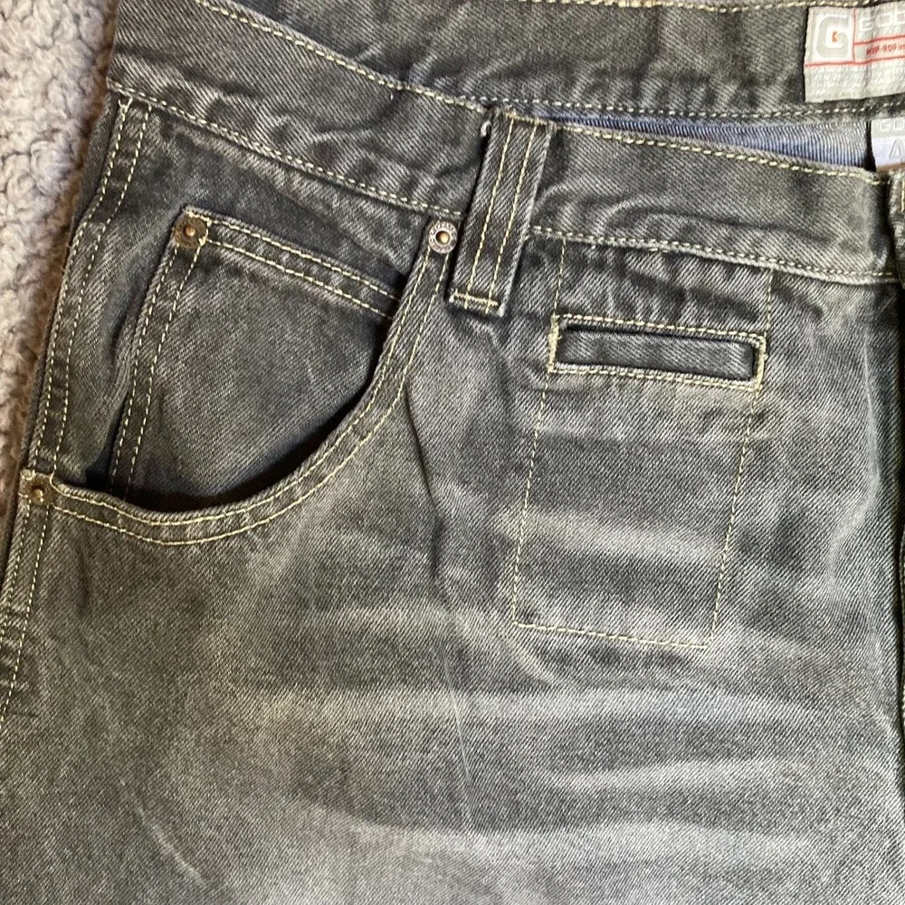 VTG Godbody Streetgear Baggy Jorts Cargo Mens 40 4040 Hip Hop Black Denim 40X13